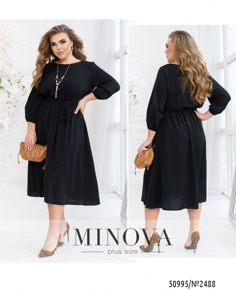 Платье 2488-черный Minova
