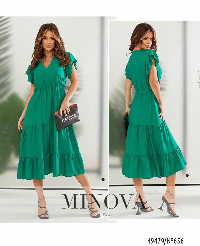Платье 656-зеленый Minova