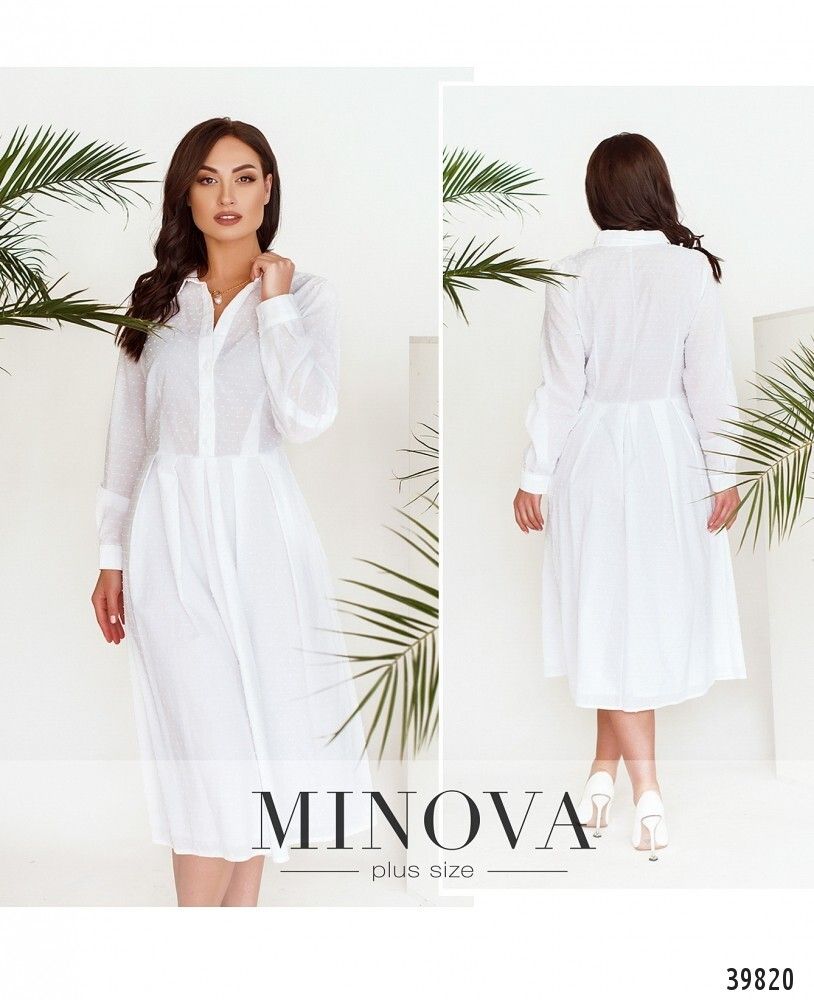 Платье 3151B-белый Minova
