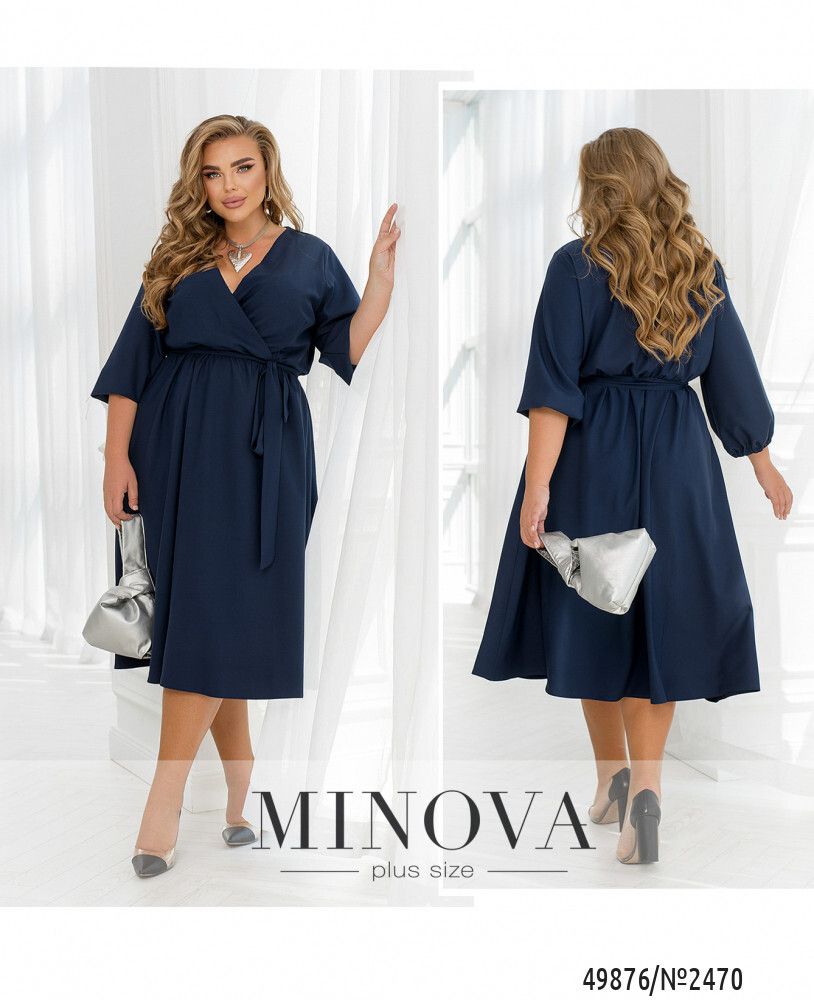 Платье 2470-темно-синий Minova