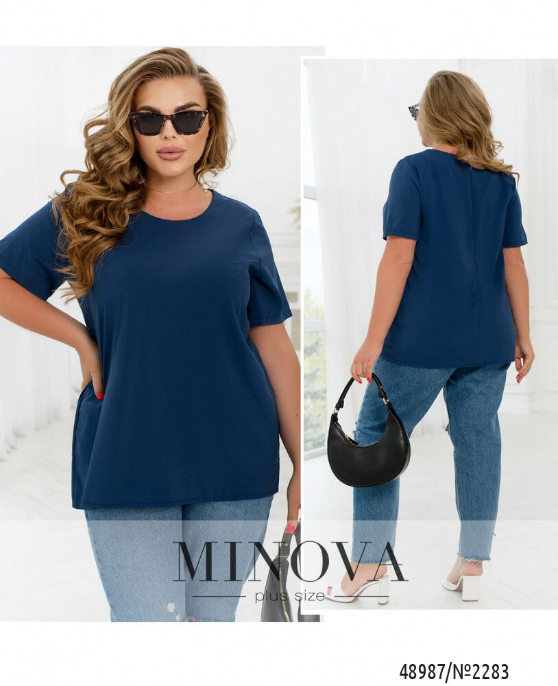 Блуза 2283-Синий Minova