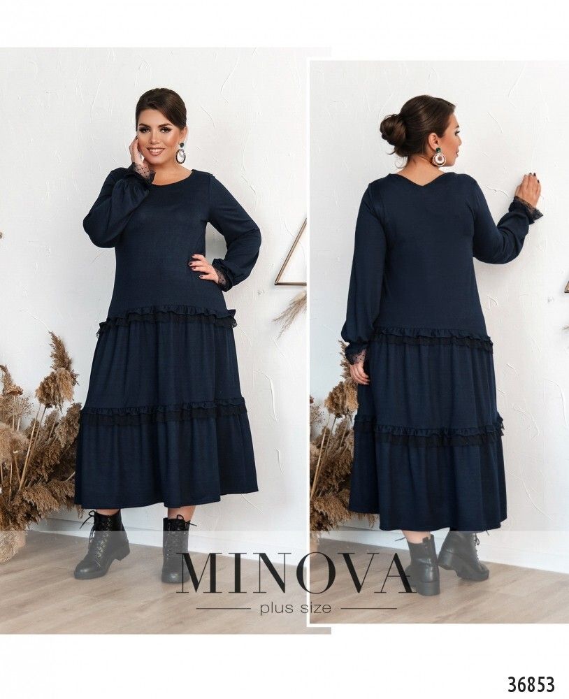 Платье 3130-В-темно-синий Minova