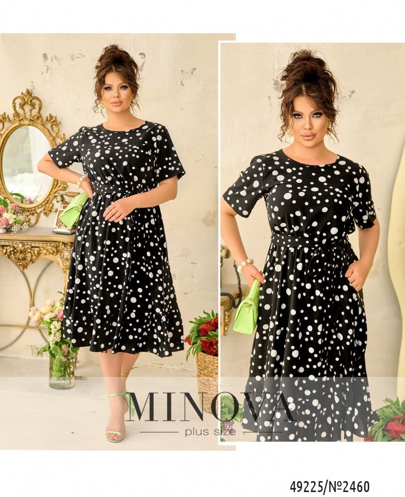 Платье 2460-черный Minova