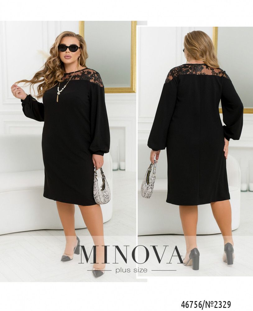 Платье 2329-черный Minova