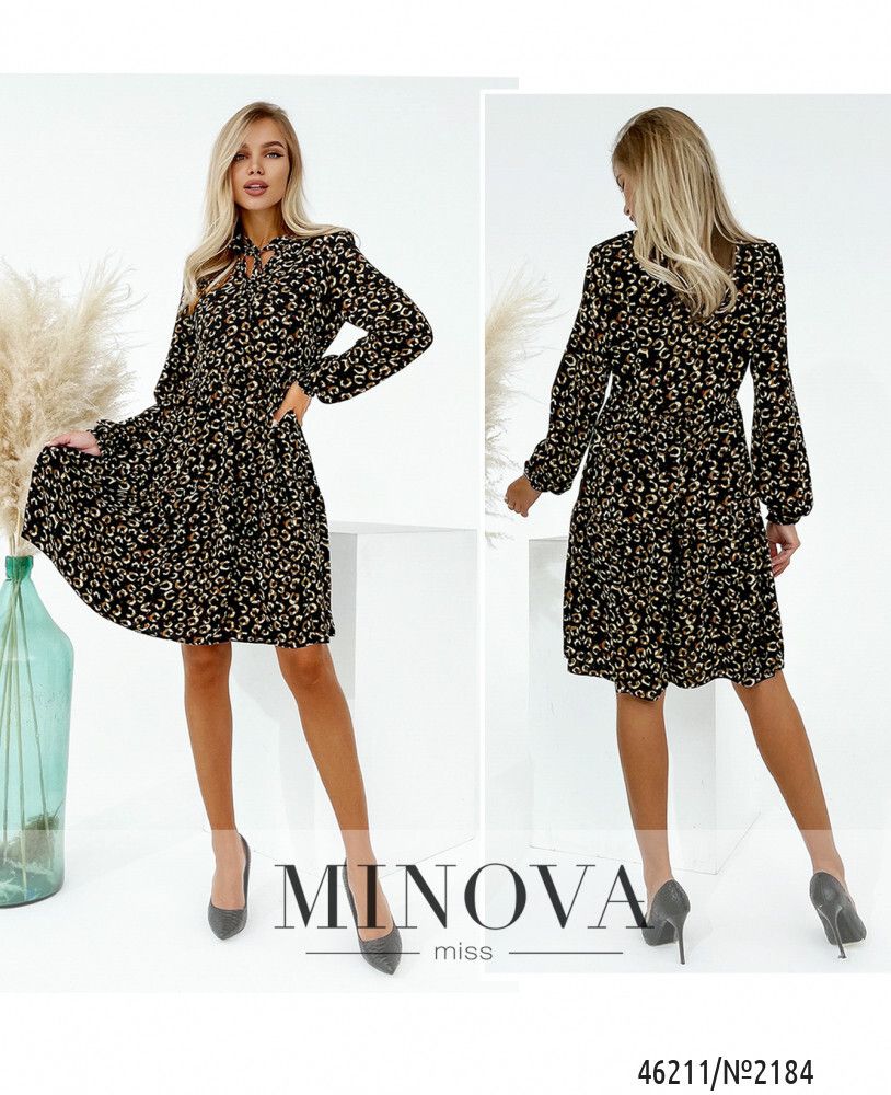 Платье 2184-леопардовый Minova