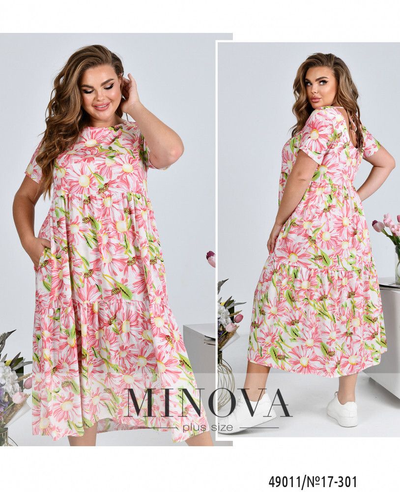 Платье 17-301-розовый Minova