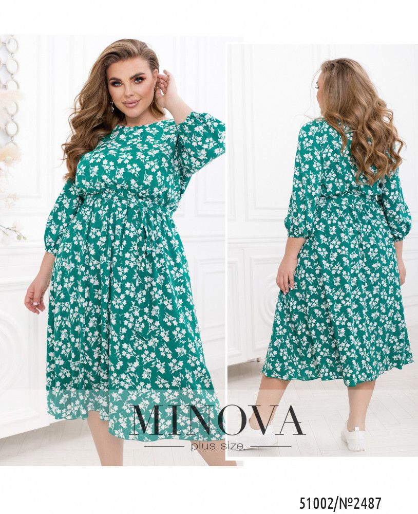 Платье 2487-зеленый Minova