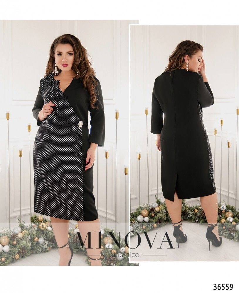 Платье 103-1-черный Minova