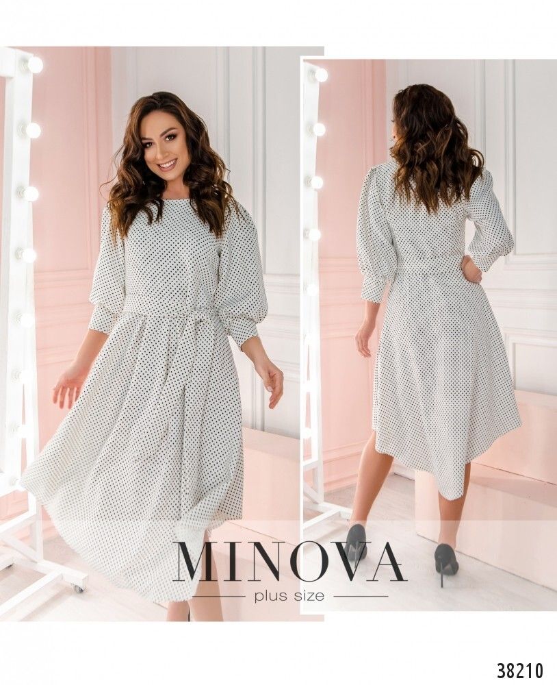 Платье 3137В-молочный Minova