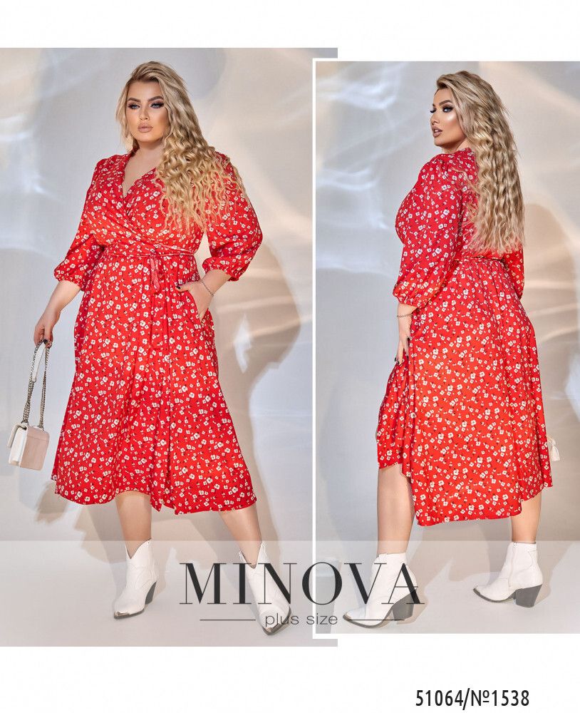 Платье 1538-красный Minova