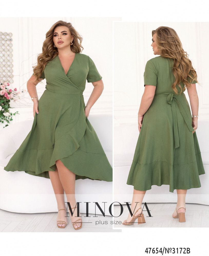 Платье 3172B-оливка Minova