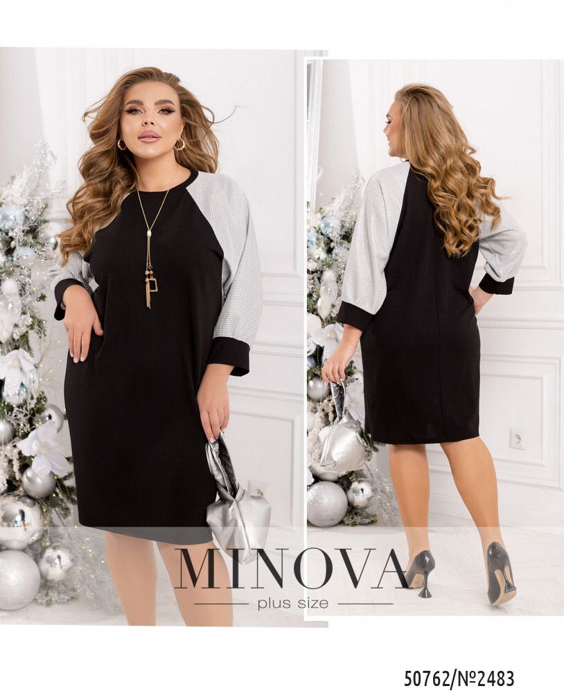 Платье 2483-черный Minova