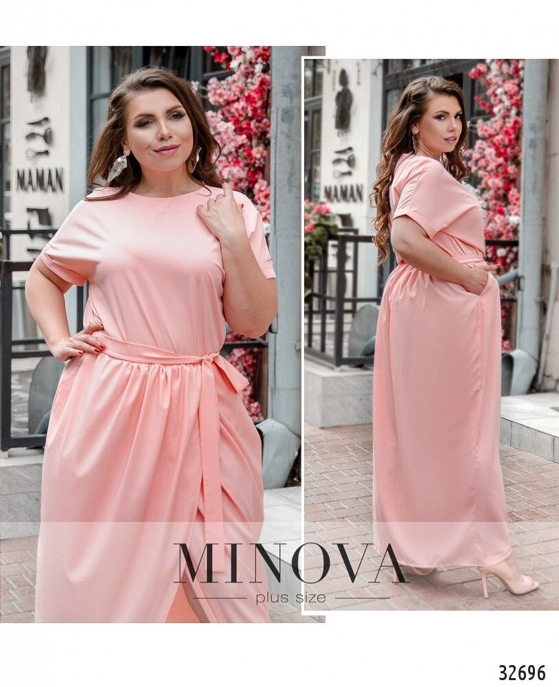Платье 8609-1-пудра Minova