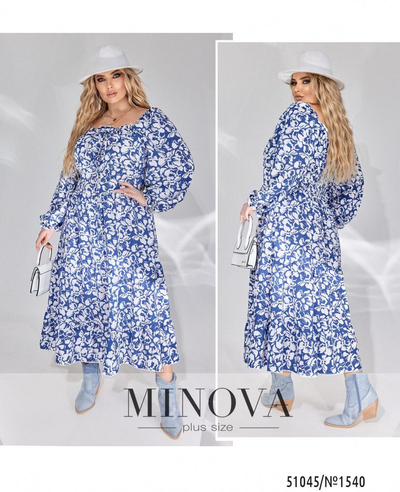 Платье 1540-синий Minova