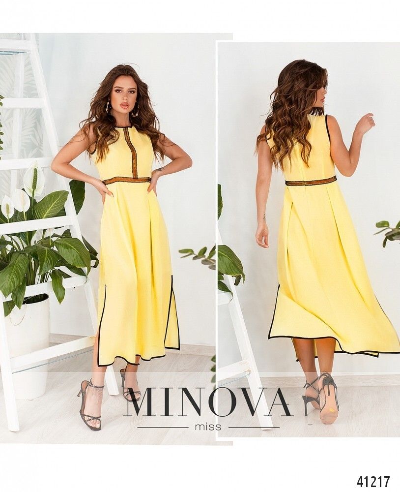 Платье 1069Н-жёлтый Minova