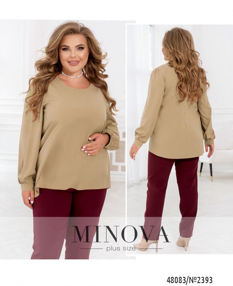 Блуза 2393-бежевый Minova