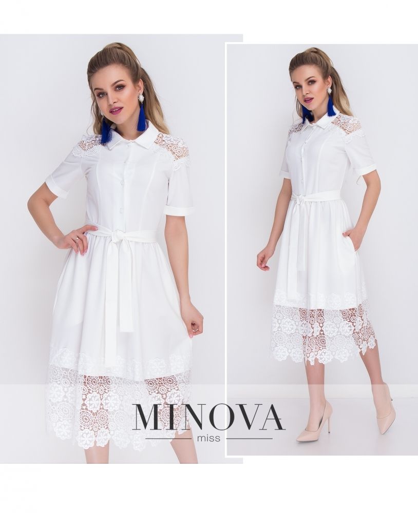 Платье 1040-молочный Minova