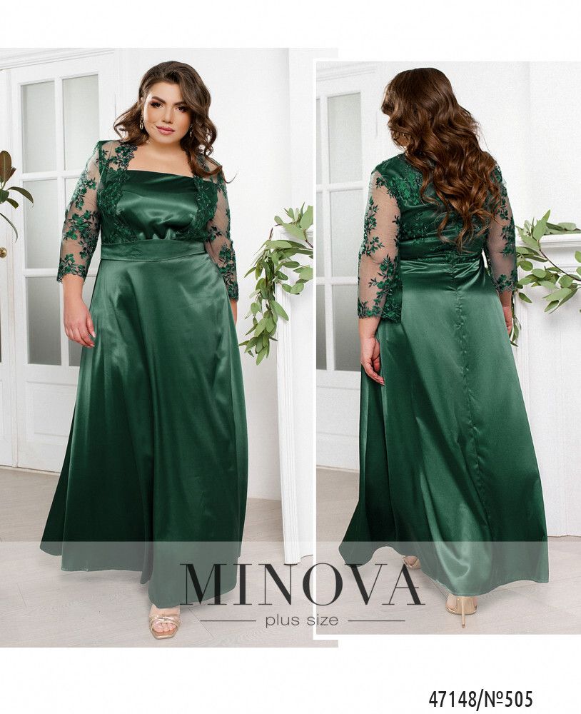 Платье 505-Зеленый Minova
