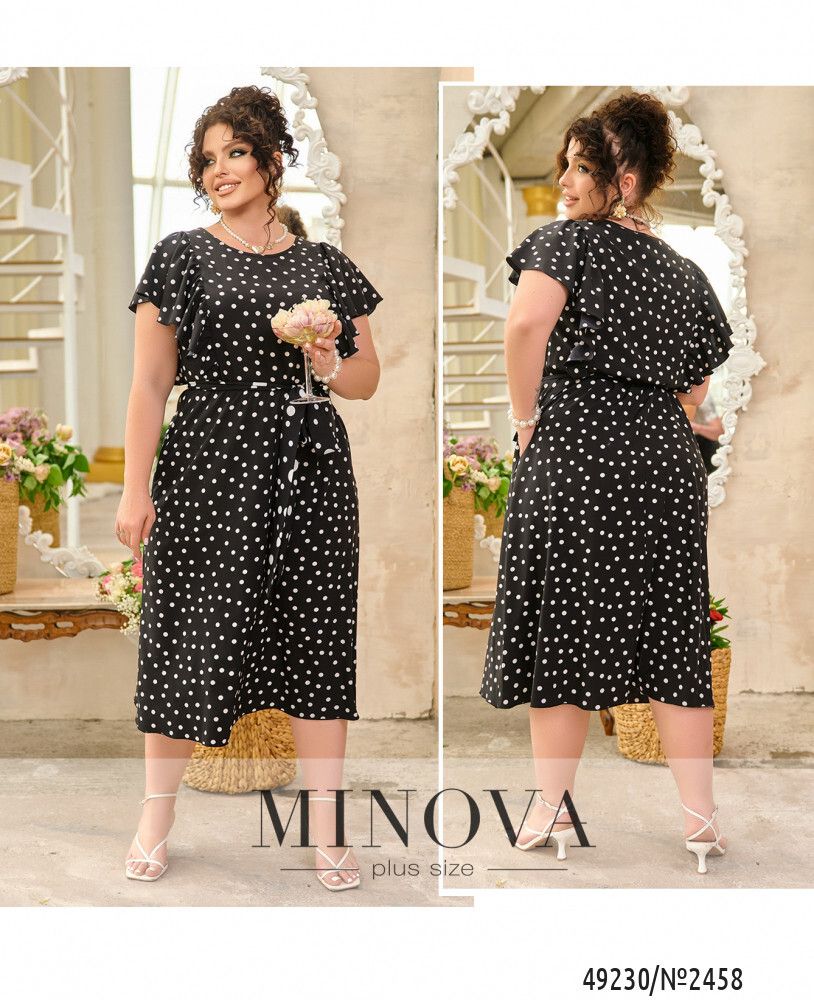 Платье 2458-черный Minova