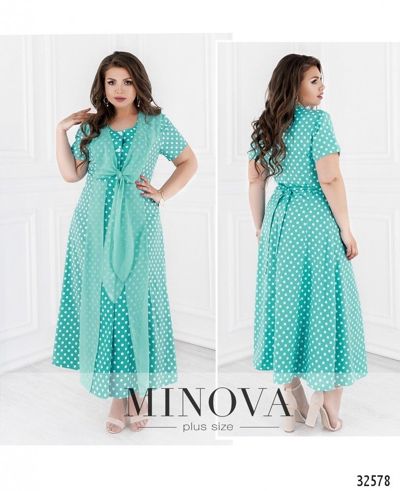 Платье 367-бирюза Minova