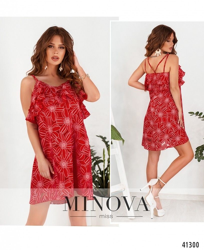 Платье 8627-красный Minova