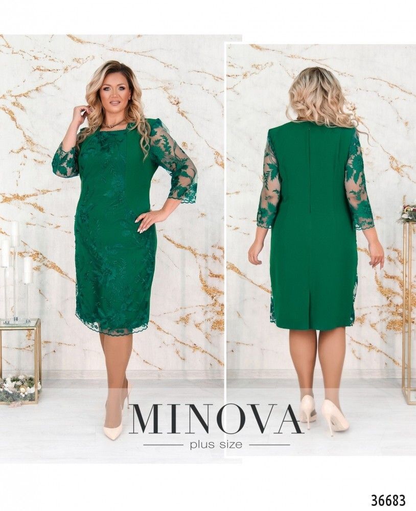 Платье 385СБ-зеленый Minova