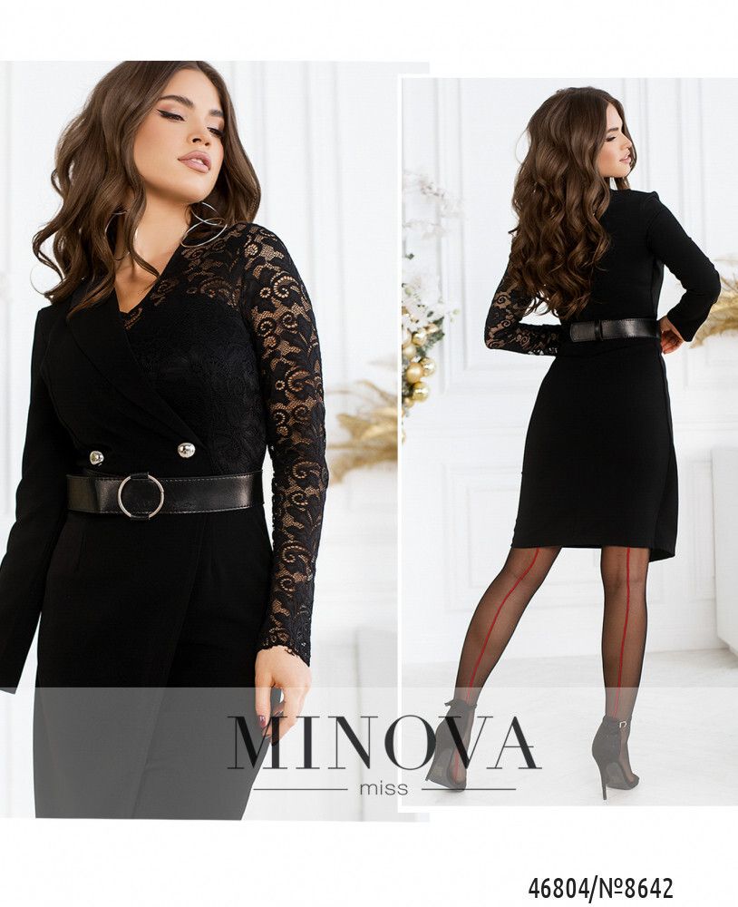Платье 8642-черный Minova