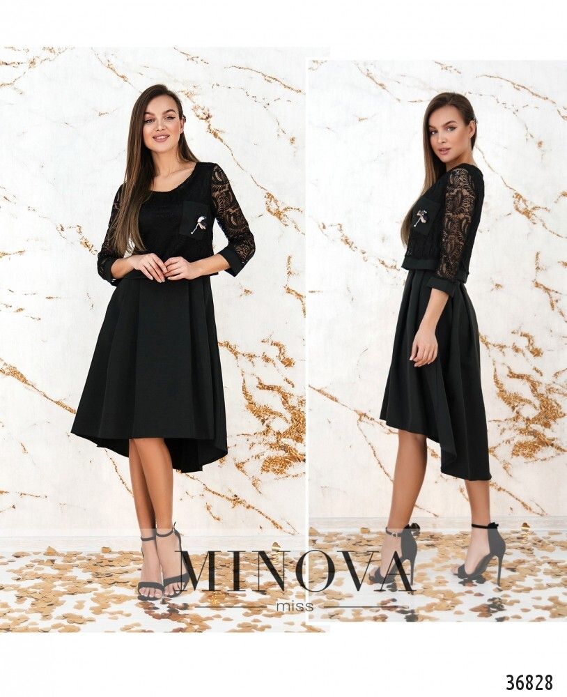Платье 8619-черный Minova