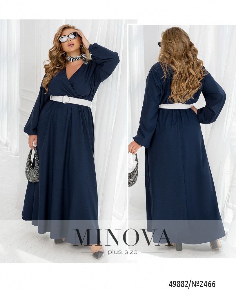 Платье 2466-темно-синий Minova
