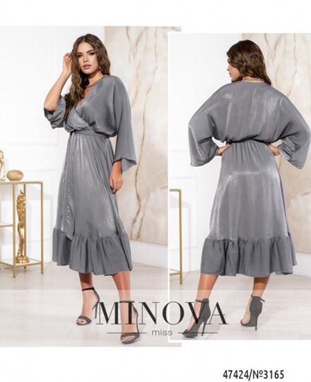 Платье 3165-серый Minova Фото 1