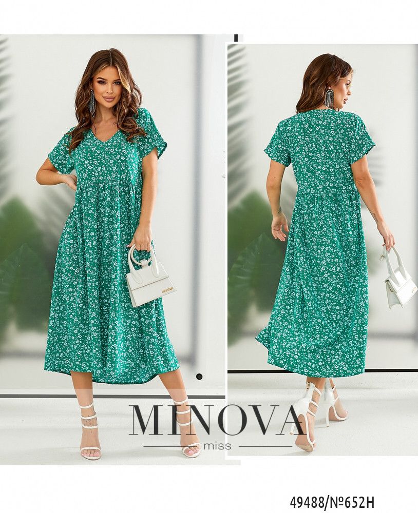 Платье 652Н-зеленый Minova