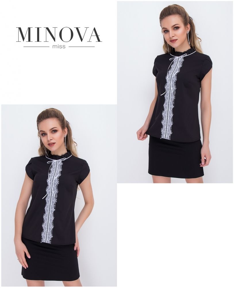 Блуза 1049-черный Minova