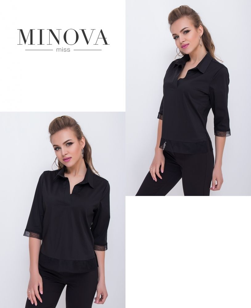 Блуза 1097-черный Minova