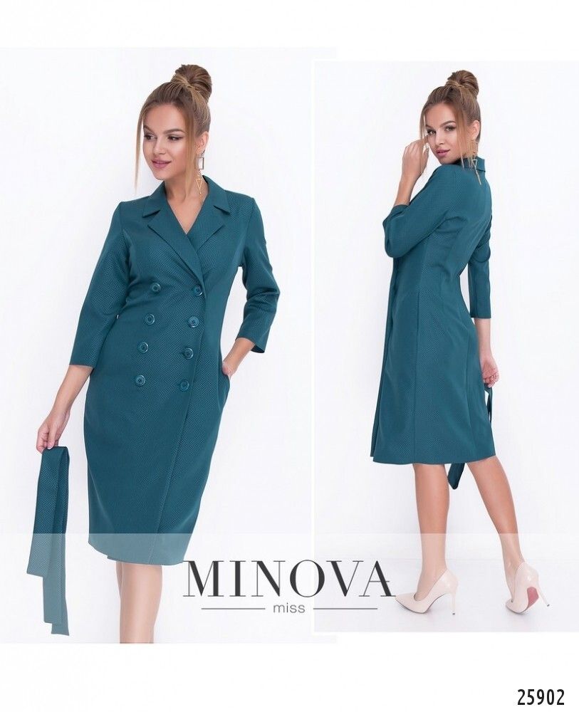 Платье 1116-темно-зеленый Minova