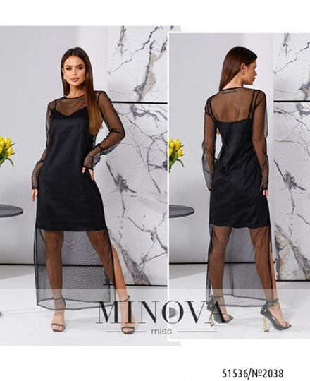 Платье 2038-чёрный Minova Фото 1