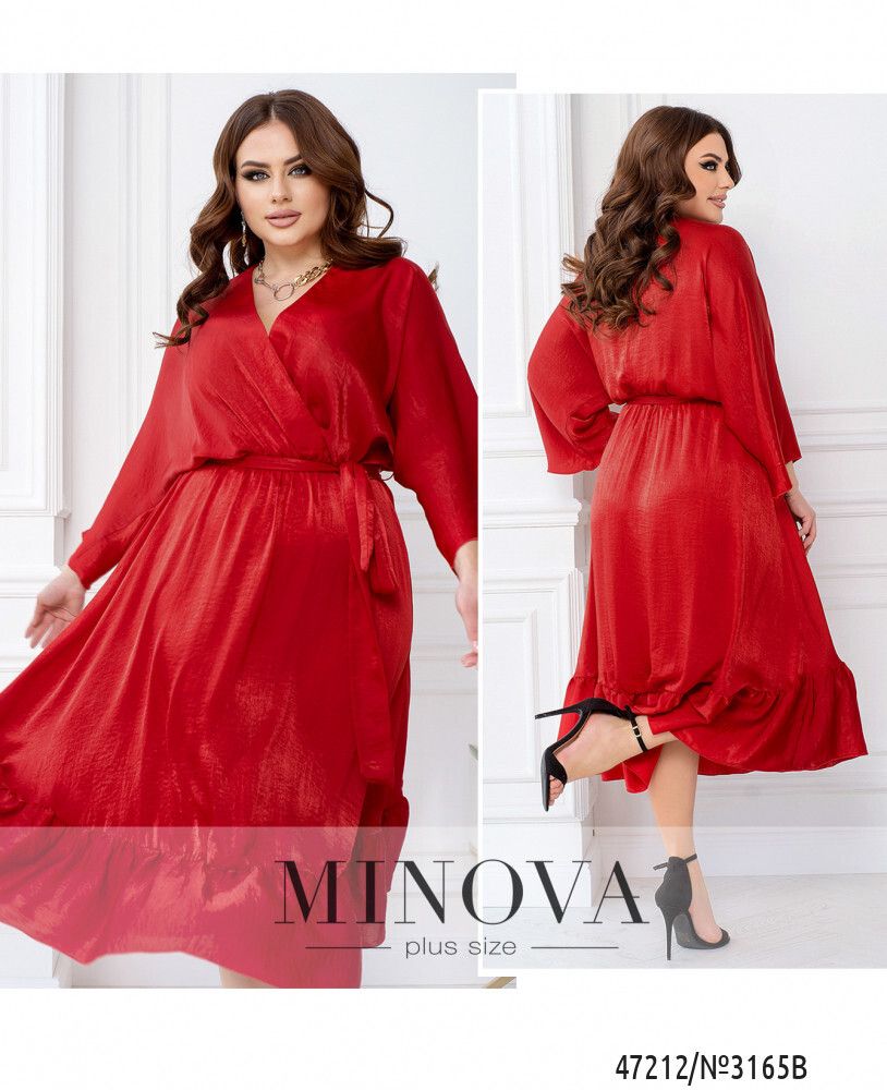 Платье 3165B-Красный Minova