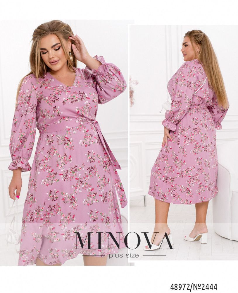 Платье 2444-розовый Minova