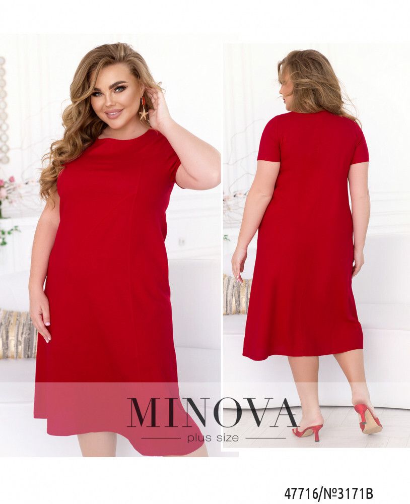 Платье 3171B-красный Minova