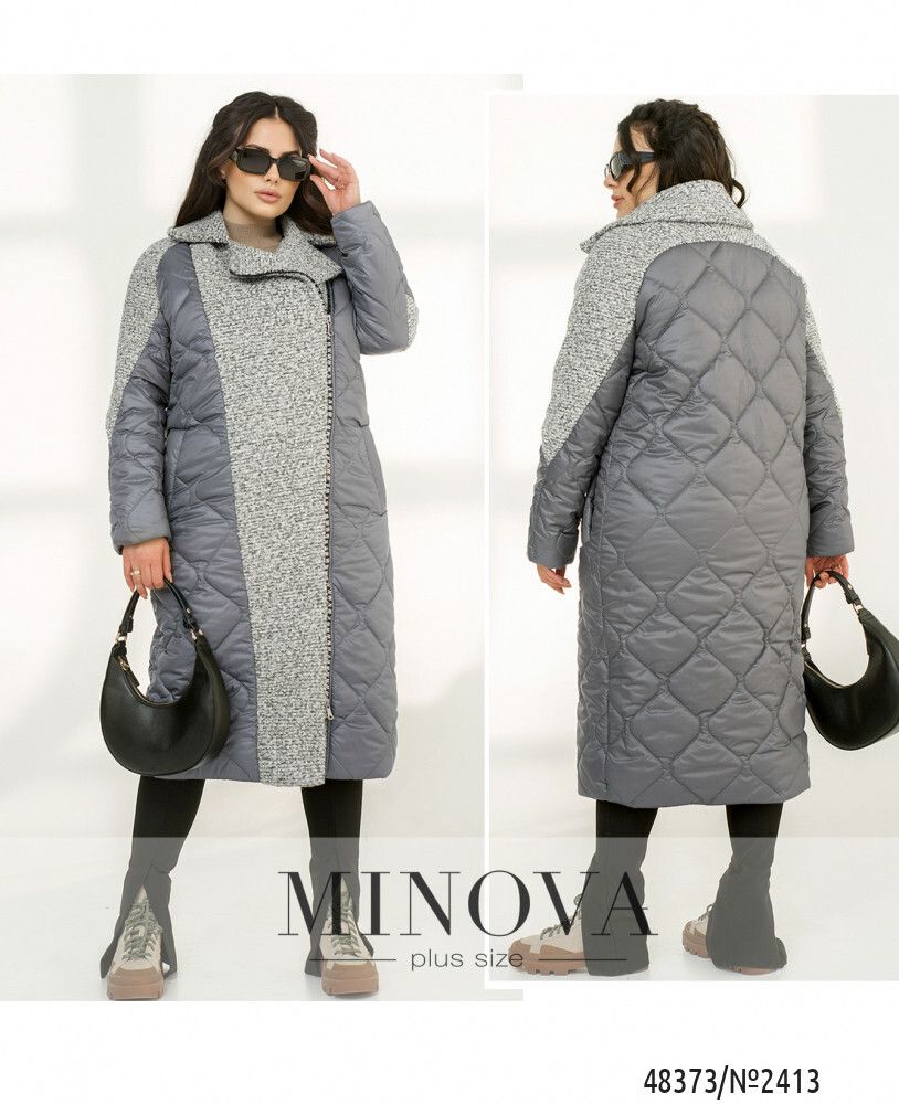 Куртка 2413-серый-серый Minova