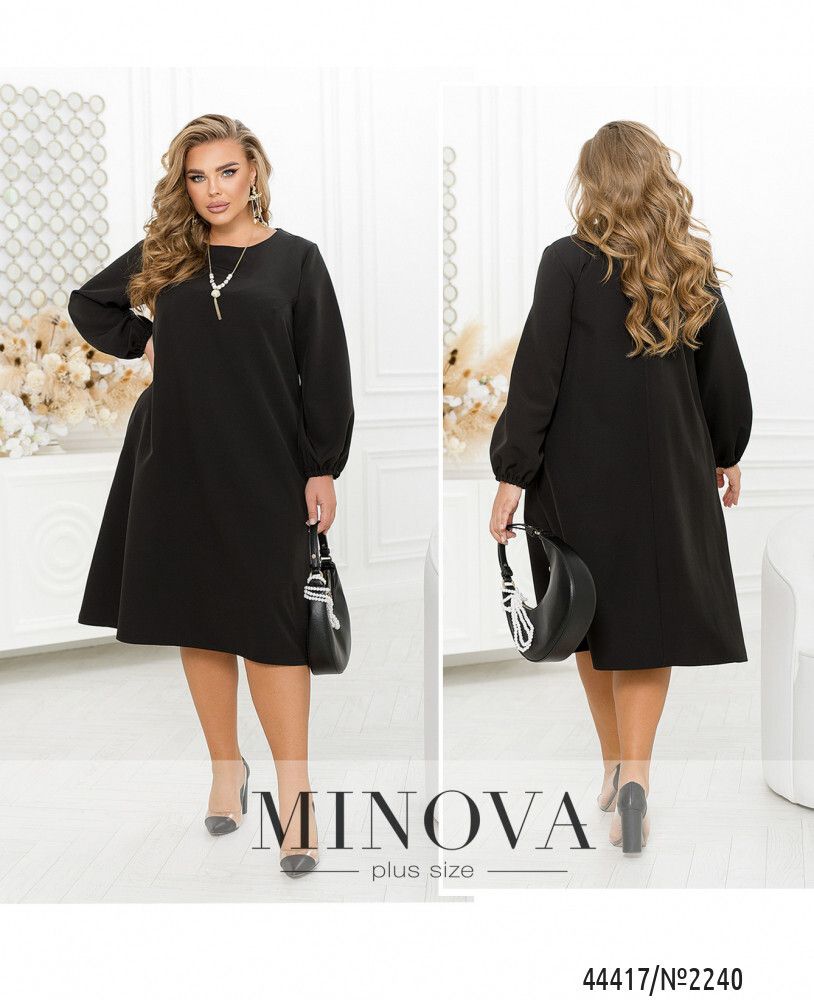 Платье 2240-черный Minova