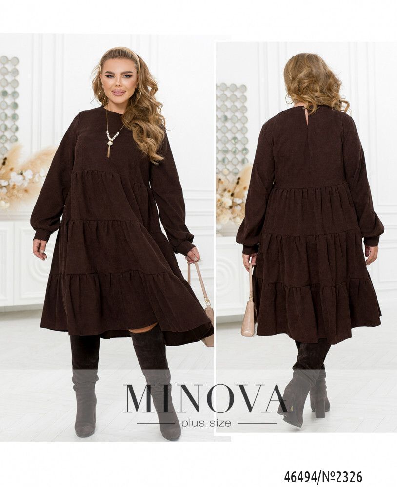 Платье 2326-коричневый Minova