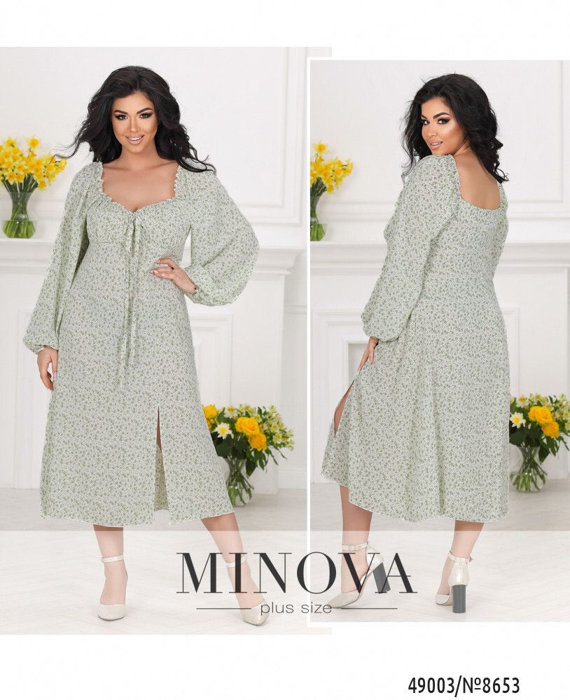Платье 8653-оливковый Minova