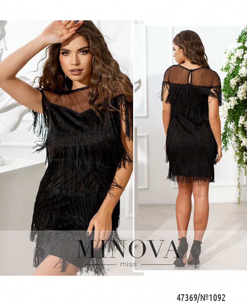 Платье 1092-чёрный Minova