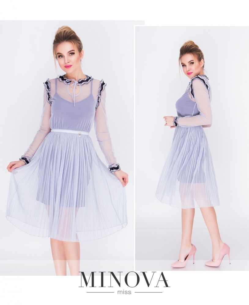 Платье 205-серый Minova