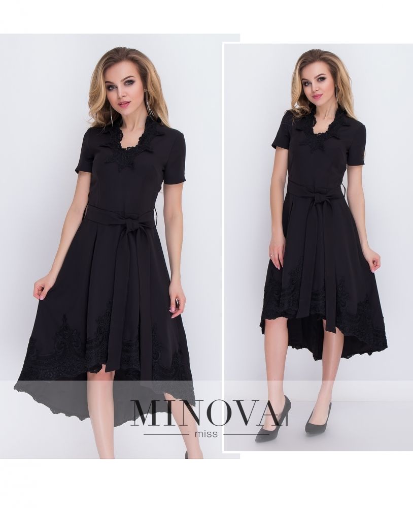 Платье 8575-черный Minova