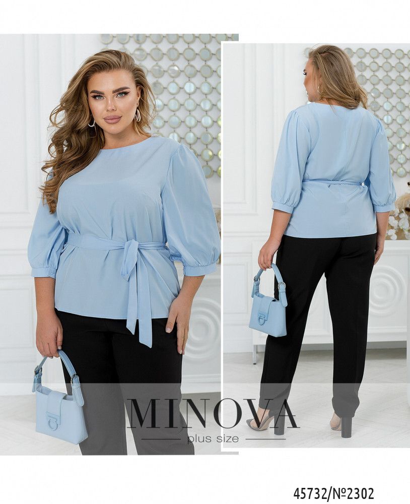 Блуза 2302-голубой Minova