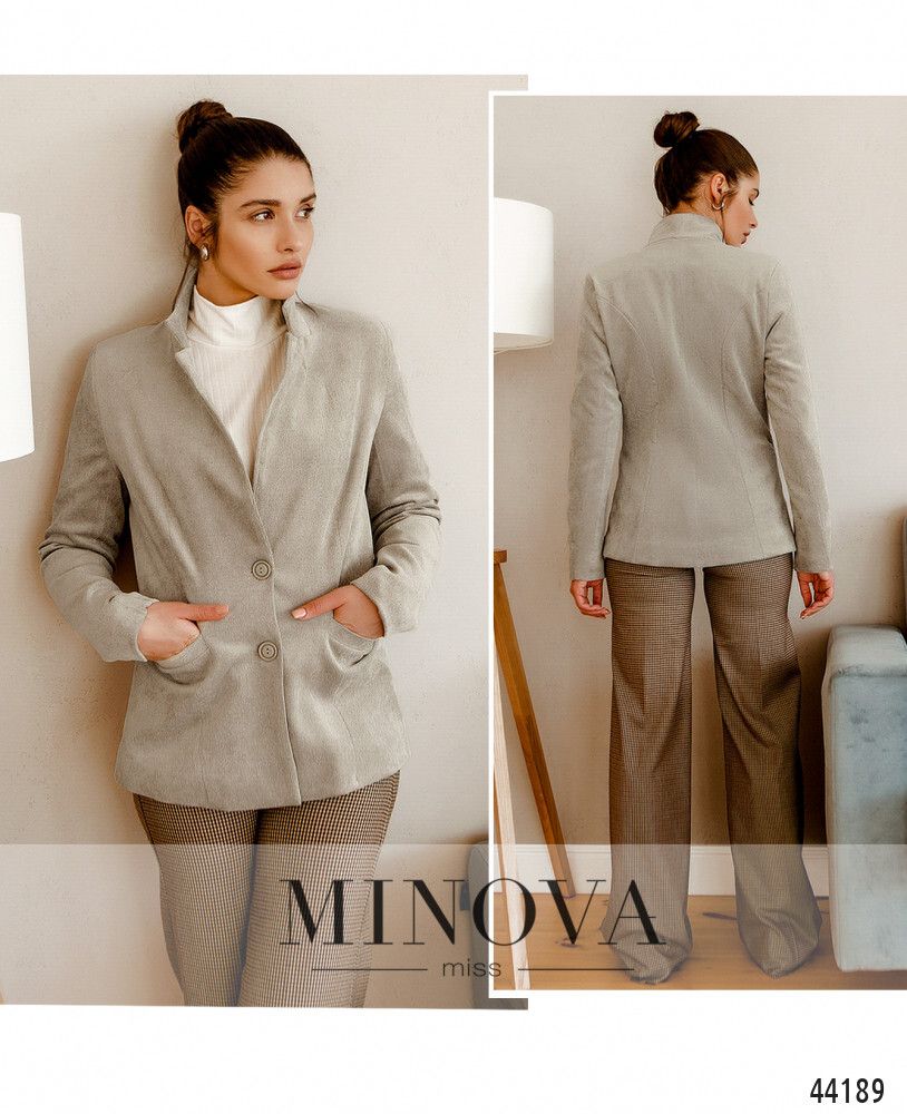 Пиджак 2154-бежевый-вельвет Minova