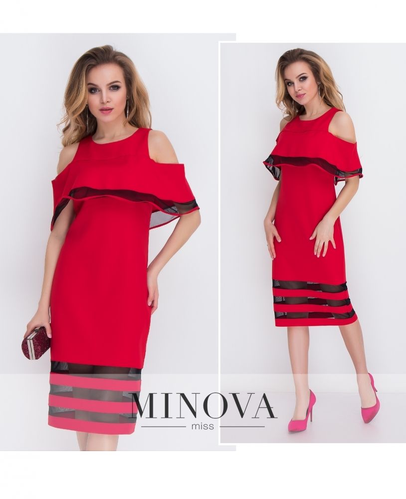 Платье 8576-красный Minova