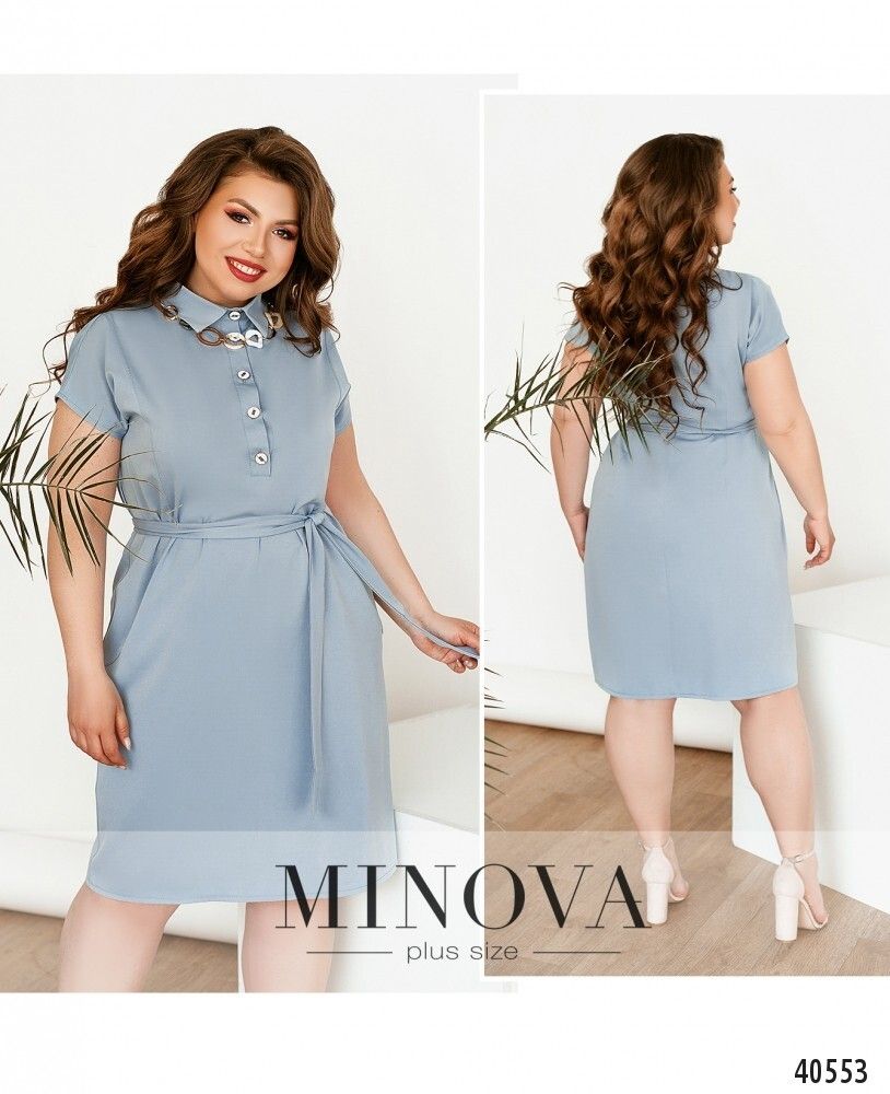 Платье 273-серый Minova