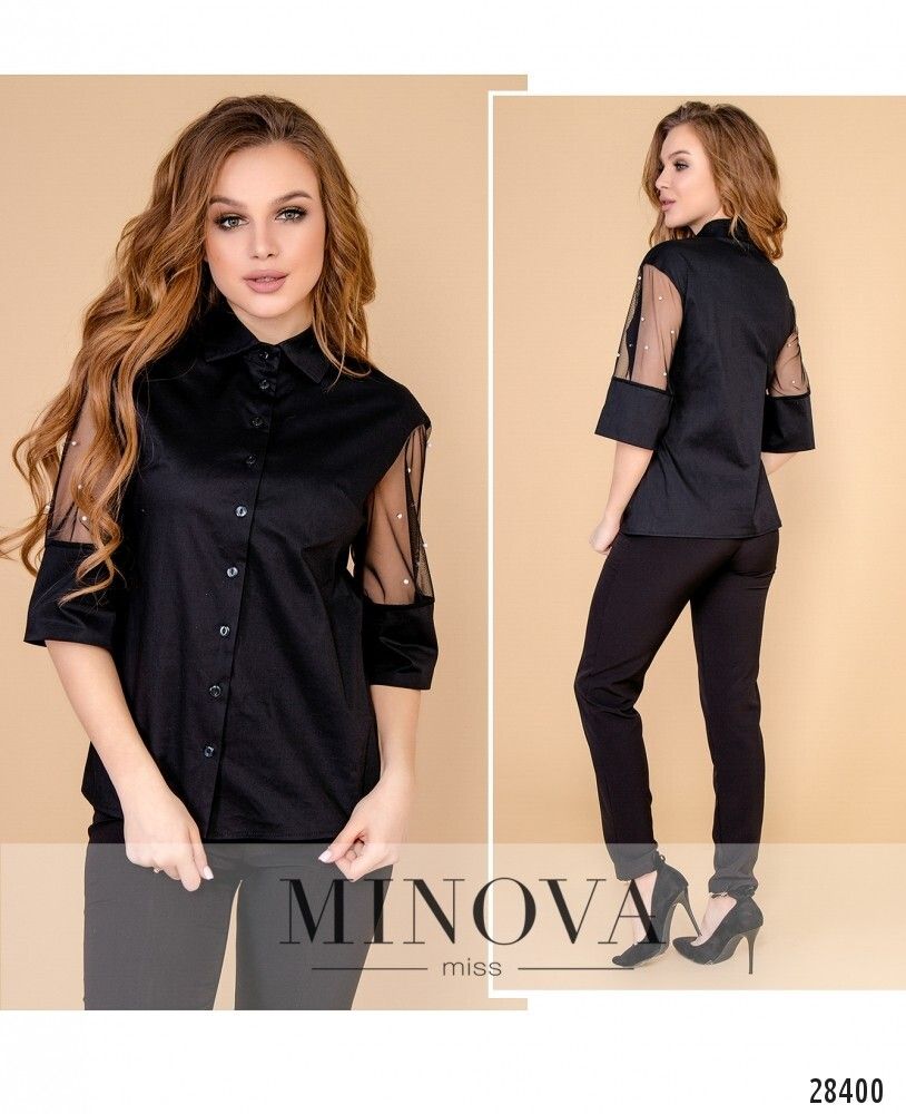 Блуза 4099-черный Minova